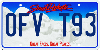 SD license plate 0FVT93
