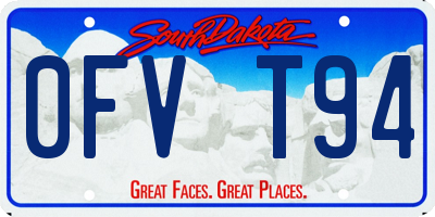 SD license plate 0FVT94