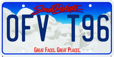 SD license plate 0FVT96