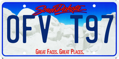 SD license plate 0FVT97