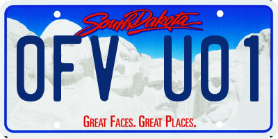 SD license plate 0FVU01