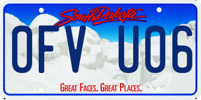 SD license plate 0FVU06