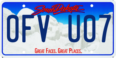 SD license plate 0FVU07