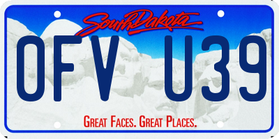 SD license plate 0FVU39