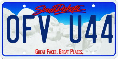 SD license plate 0FVU44