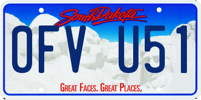 SD license plate 0FVU51