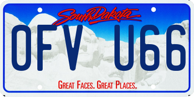 SD license plate 0FVU66