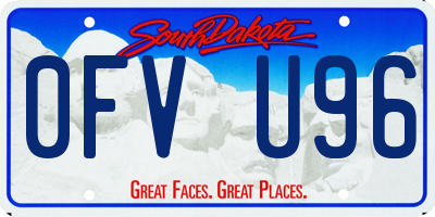 SD license plate 0FVU96