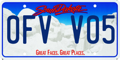 SD license plate 0FVV05