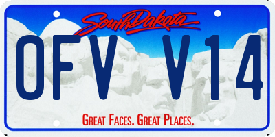 SD license plate 0FVV14