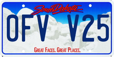 SD license plate 0FVV25