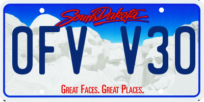 SD license plate 0FVV30
