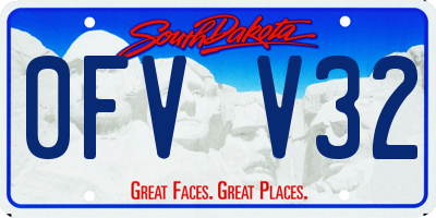 SD license plate 0FVV32