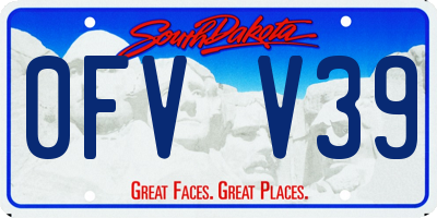 SD license plate 0FVV39