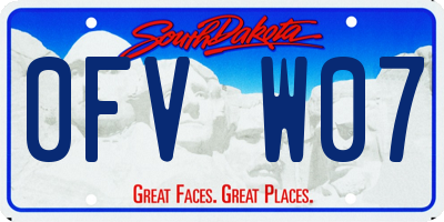 SD license plate 0FVW07