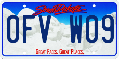 SD license plate 0FVW09