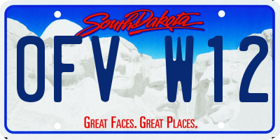 SD license plate 0FVW12