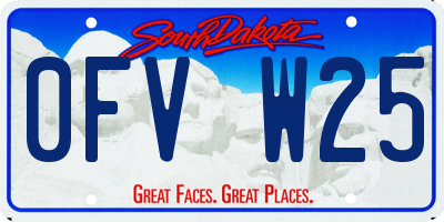 SD license plate 0FVW25