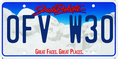 SD license plate 0FVW30