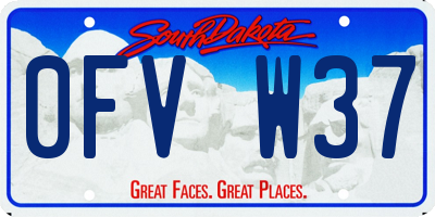 SD license plate 0FVW37