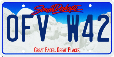 SD license plate 0FVW42