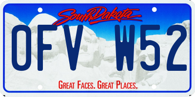 SD license plate 0FVW52