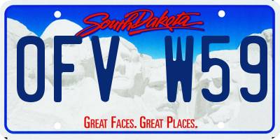 SD license plate 0FVW59