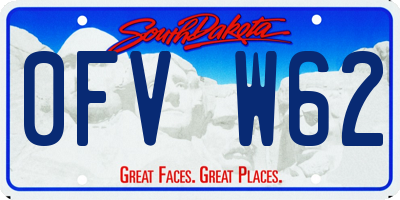 SD license plate 0FVW62
