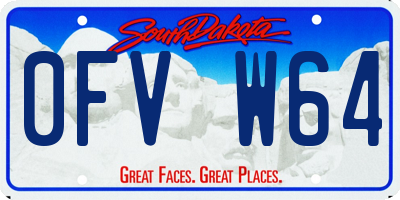 SD license plate 0FVW64