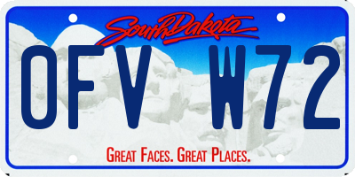 SD license plate 0FVW72