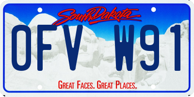 SD license plate 0FVW91