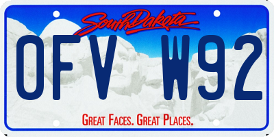 SD license plate 0FVW92