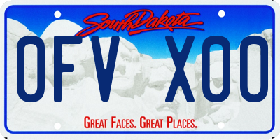 SD license plate 0FVX00