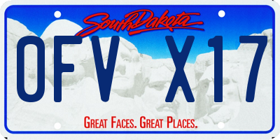 SD license plate 0FVX17