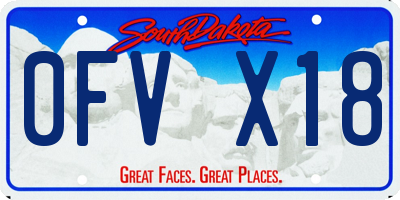 SD license plate 0FVX18