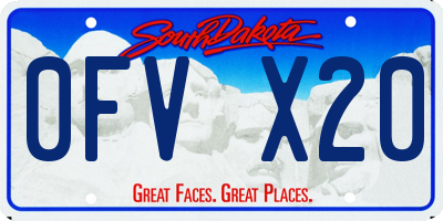 SD license plate 0FVX20