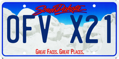 SD license plate 0FVX21
