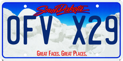 SD license plate 0FVX29