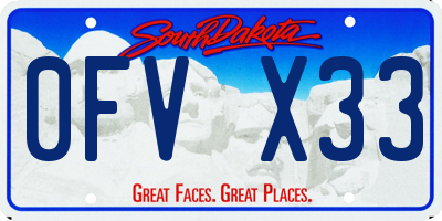 SD license plate 0FVX33