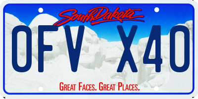 SD license plate 0FVX40
