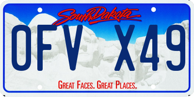 SD license plate 0FVX49