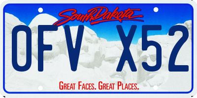 SD license plate 0FVX52