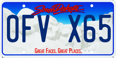SD license plate 0FVX65