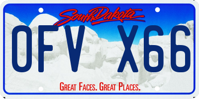 SD license plate 0FVX66