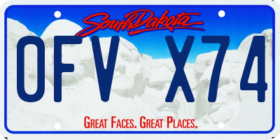 SD license plate 0FVX74