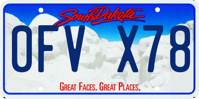 SD license plate 0FVX78