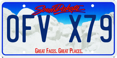 SD license plate 0FVX79