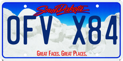 SD license plate 0FVX84