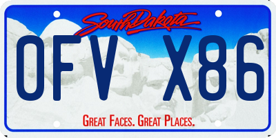 SD license plate 0FVX86