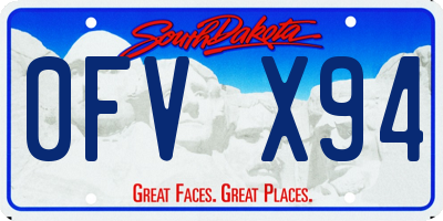 SD license plate 0FVX94